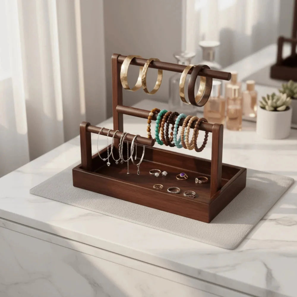 Porte-bijoux en bois avec plateau VanyVenza