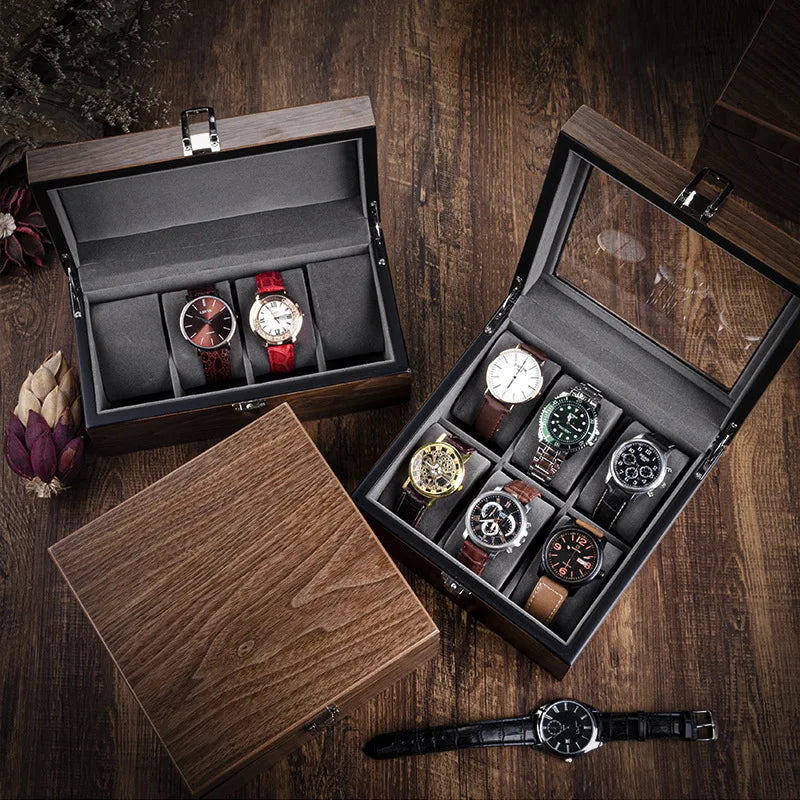 Boîte à montre homme en bois avec rangements VanyVenza