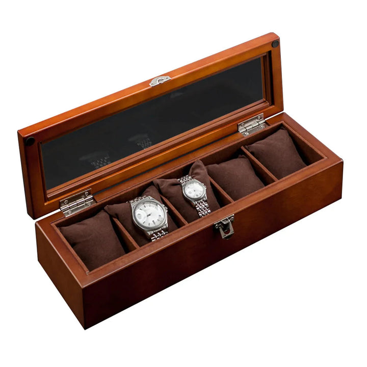 Boîte à montre en bois 5 emplacements VanyVenza