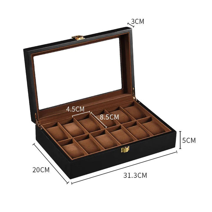 Boîte à montre en bois 12 compartiments VanyVenza