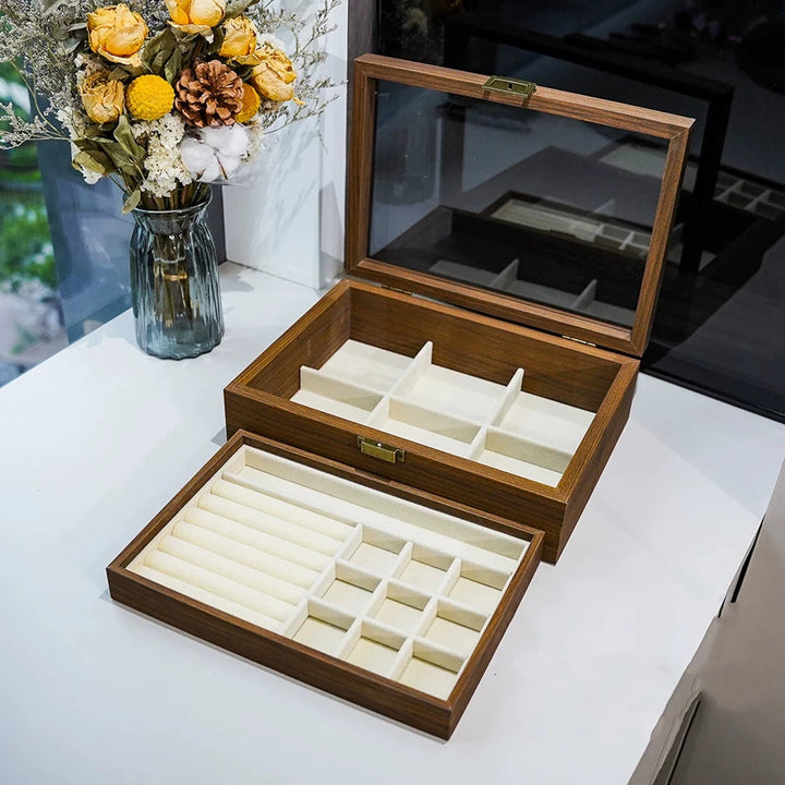 Boîte à bijoux en bois avec plateau amovible VanyVenza