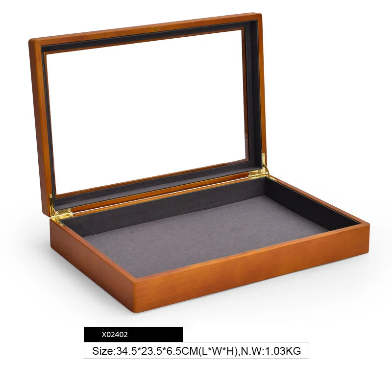 Boîte à bijoux bois avec couvercle vitrine VanyVenza