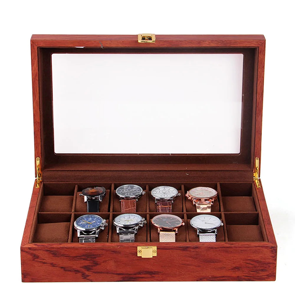 Grande boîte à montres en bois 12 emplacements VanyVenza