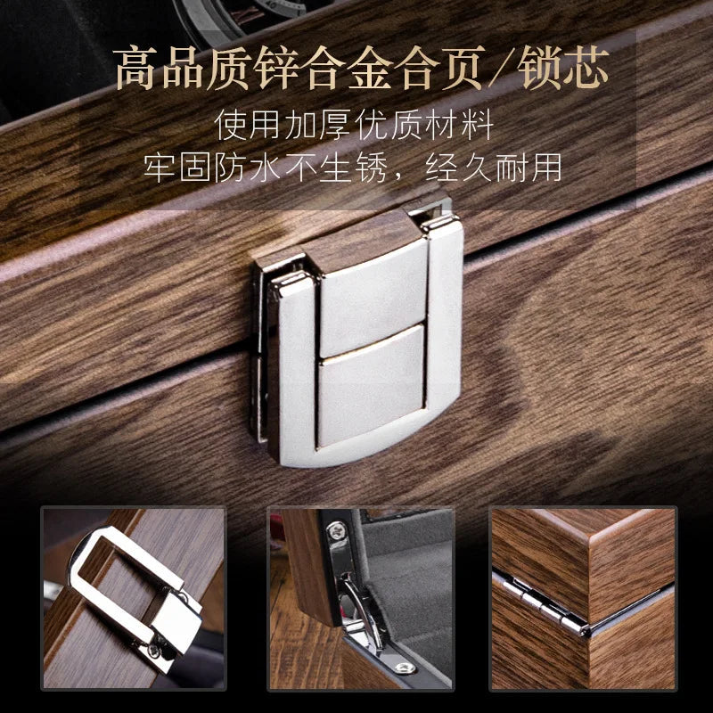 Boîte à montre homme en bois avec rangements VanyVenza