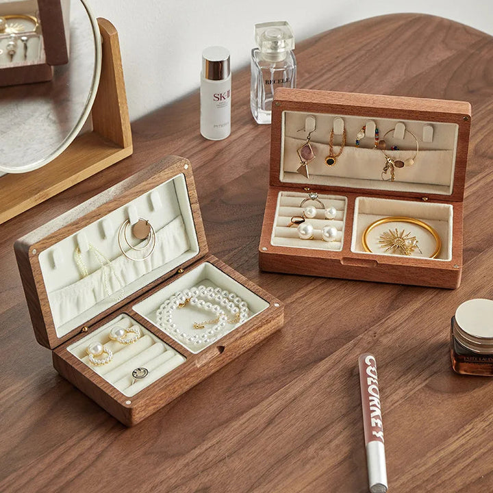 Boîte à bijoux de voyage en bois VanyVenza