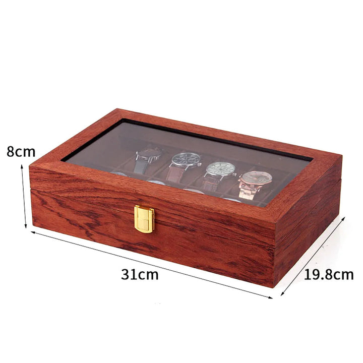 Grande boîte à montres en bois 12 emplacements VanyVenza