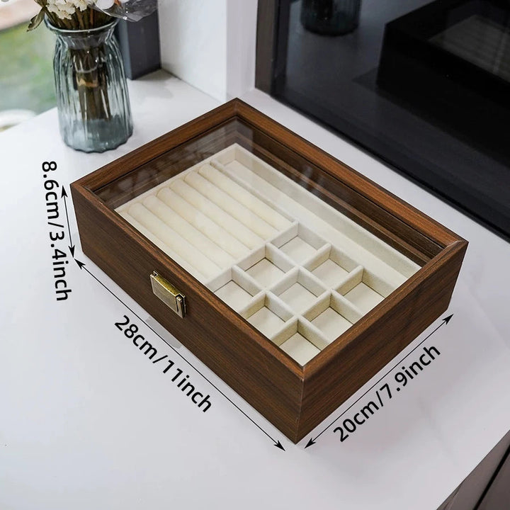 Boîte à bijoux en bois avec plateau amovible VanyVenza