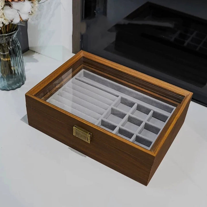 Boîte à bijoux en bois avec plateau amovible VanyVenza