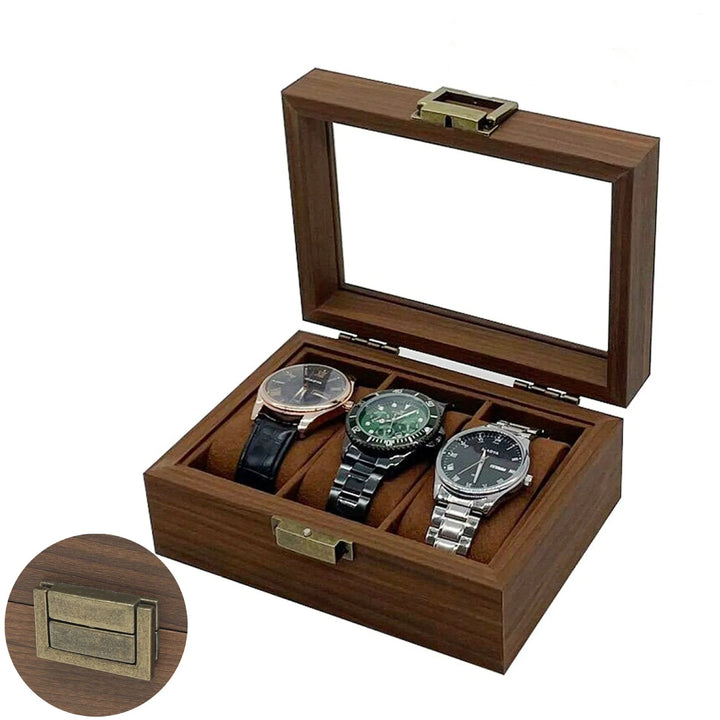 Boîte à montre en bois 3 emplacements VanyVenza