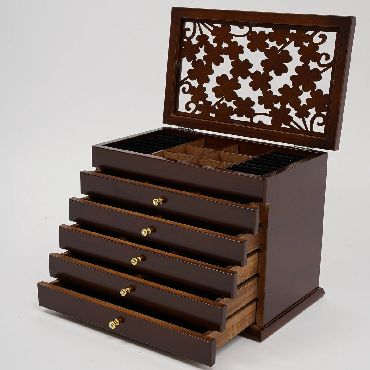 Boîte à bijoux en bois à 6 tiroirs VanyVenza