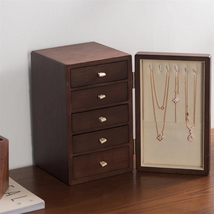 Boîte à bijoux bois avec tiroirs VanyVenza