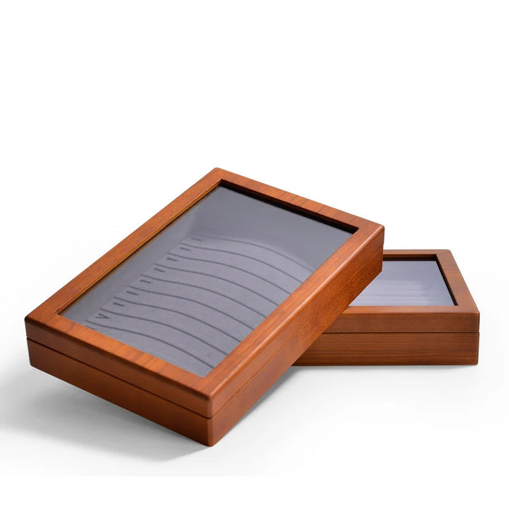 Boîte à bijoux bois avec couvercle vitrine VanyVenza