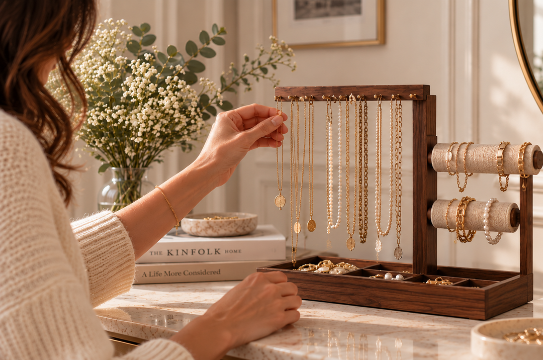 Porte-bijoux en bois pour colliers et bracelets VanyVenza